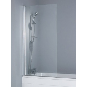 Single Square Bath Shower Screen - 6mm Toughened Safety Glass