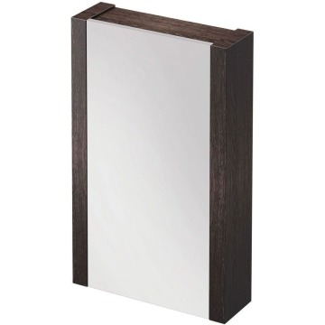 Moscow 500 Bathroom Mirrored Wall Cabinet Dark Wood