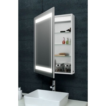 Laura Aluminum Backlit Mirrored Bathroom Cabinet