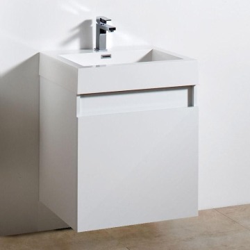 Brooklyn 500 Two Draw Soft Close Vanity Unit inc. Basin White Gloss